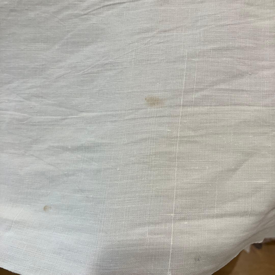 フランス アンティーク リネン シーツ 麻 モノグラム 刺繍 カーテン　布地