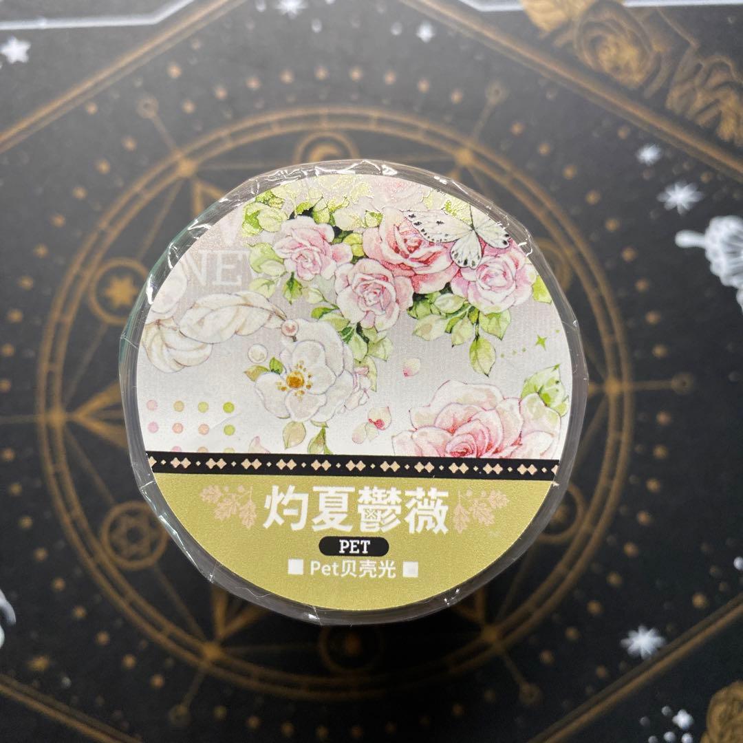 7499】海外マステ中古巻貝殻光マスキングテープ人物系