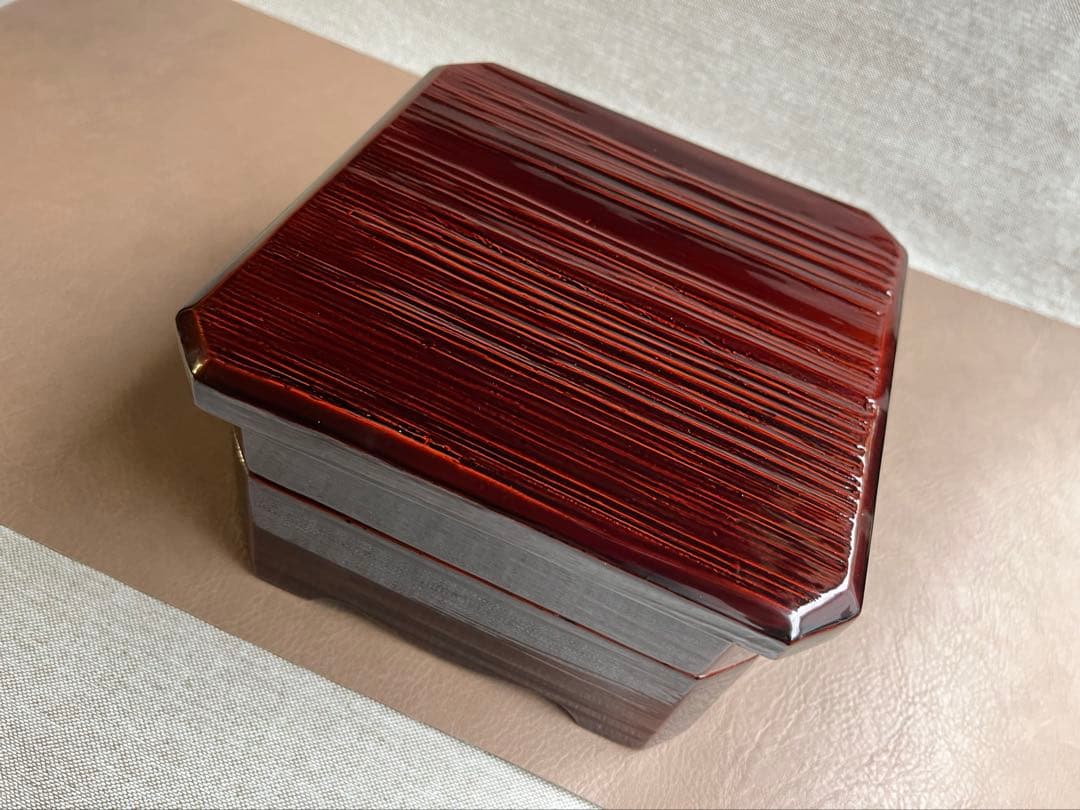 木曽　春慶塗り　お重　2段重