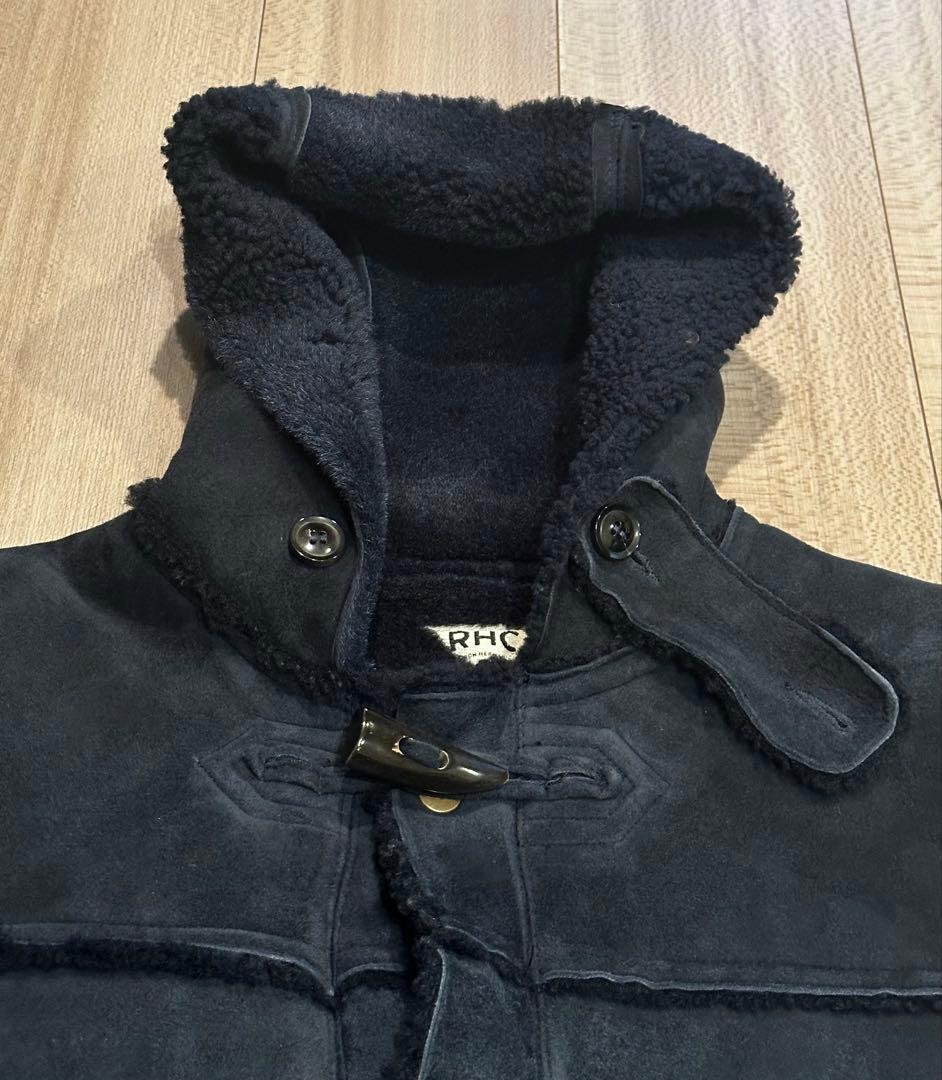 RHC ロンハーマン リアルムートン　ダッフルコートフード付き　ネイビー　M