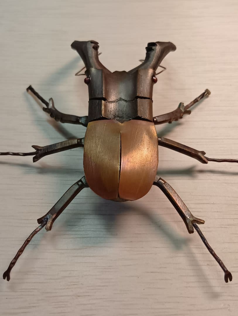 金工ノコギリクワガタ　オブジェ　ペーパーウェイト