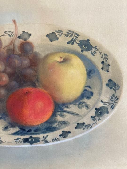 青木大乗 <果実> 真作保証　絹本