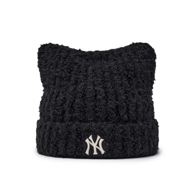 新品未開封】MLB Korea ビーニー（猫耳）ブラック ☆カリナ着用で話題