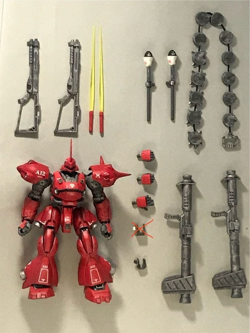 ガンプラ1/144赤いケンプファーHGモノアイLEDマグネット独立点灯