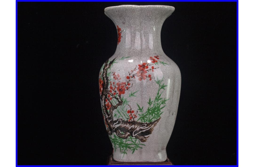 中国 清時代 在銘手描き花瓶 美術品 激安骨董品 DE1040B12-5