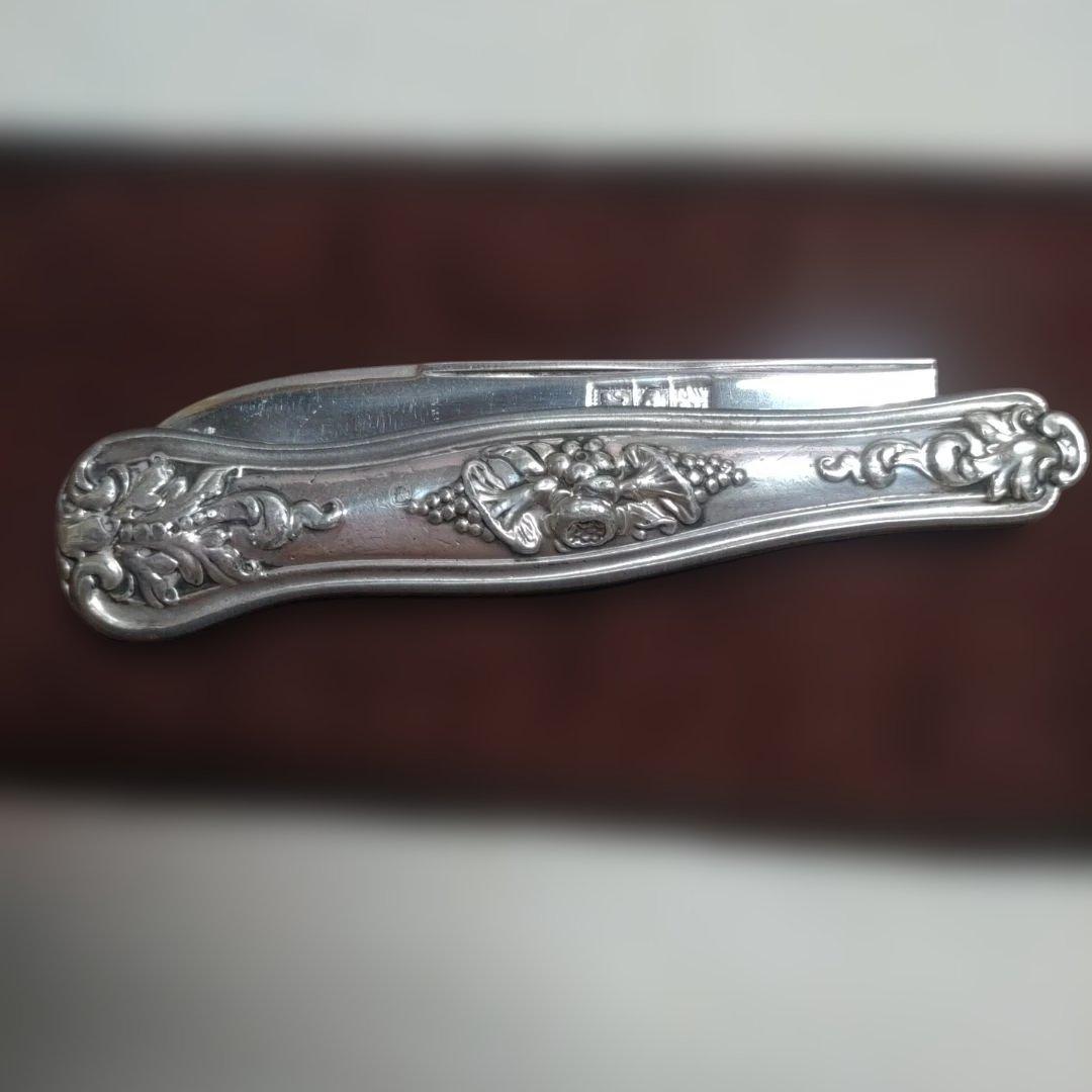 1850年代 折り畳みナイフ 銀製 アンティーク シルバー 925 スターリング