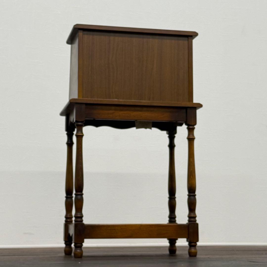 H19K24 カリモク コロニアル コンパクトライティングビューロー 電話台