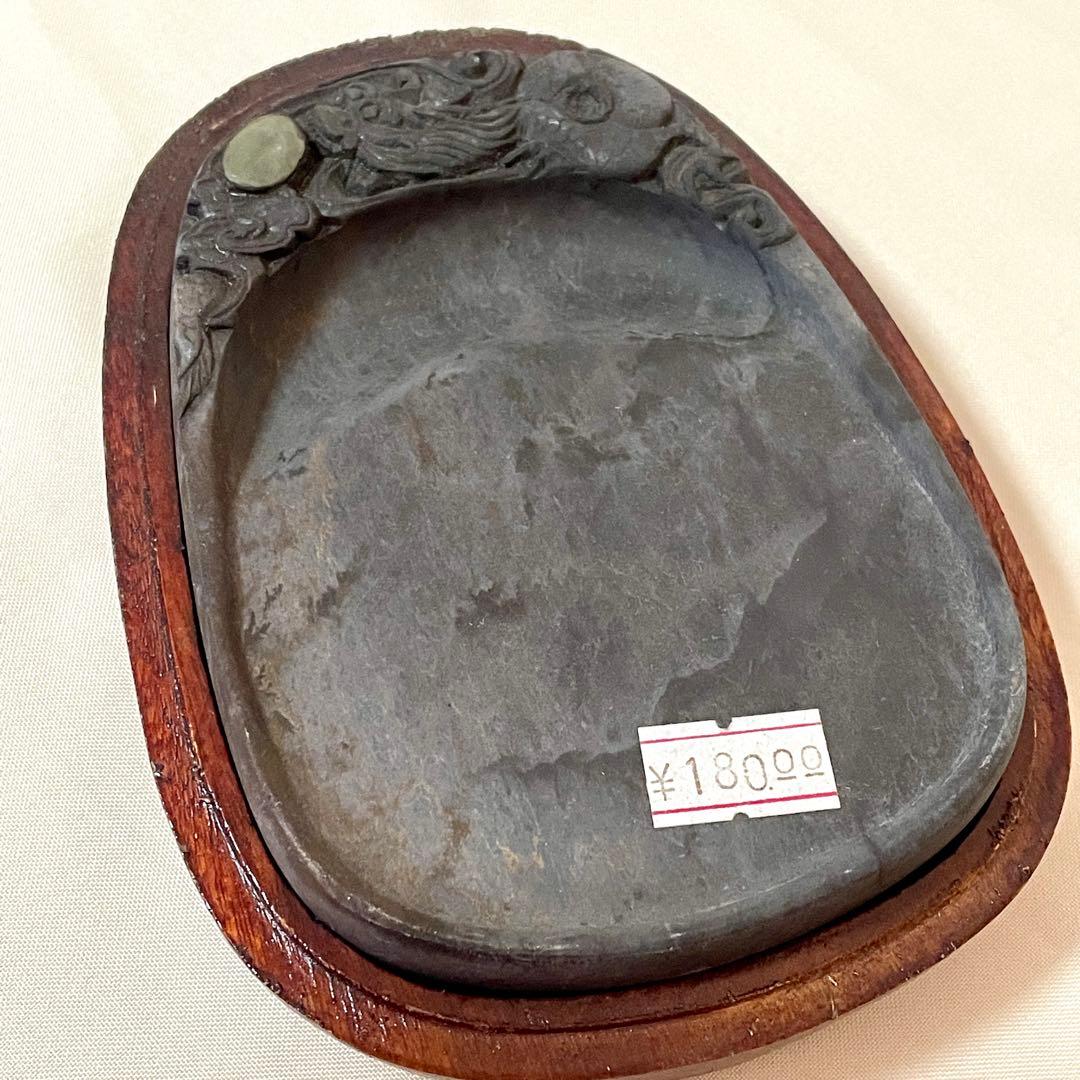 端渓名硯中国硯木箱入り石目高級硯石石筋模様石眼多数超希少品蛍石