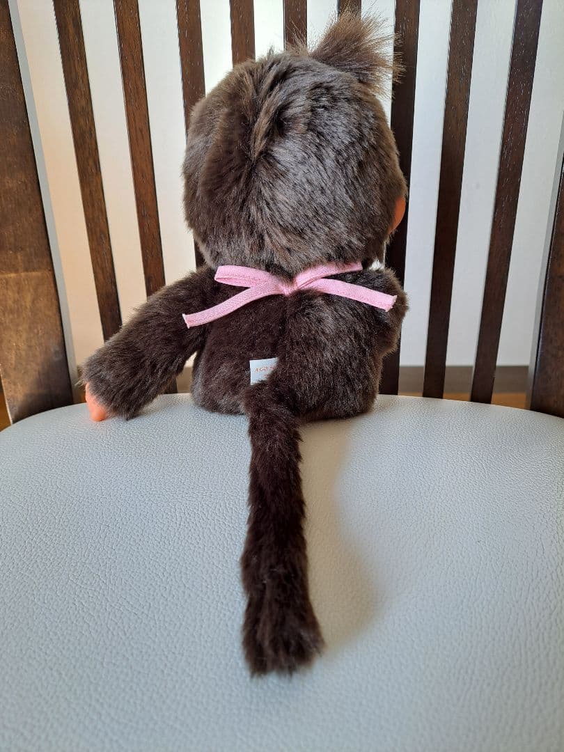 【稀少】モンチッチ Mサイズ女の子　ぬいぐるみ「ほっぺぷっくり」レトロ　セキグチ