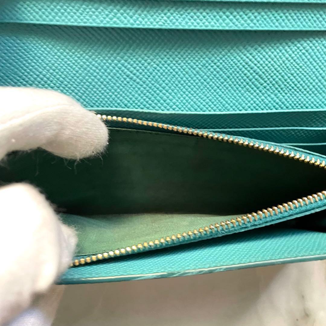 PRADA プラダ サフィアーノ 長財布 フラップ　2つ折り　極美品0112-①