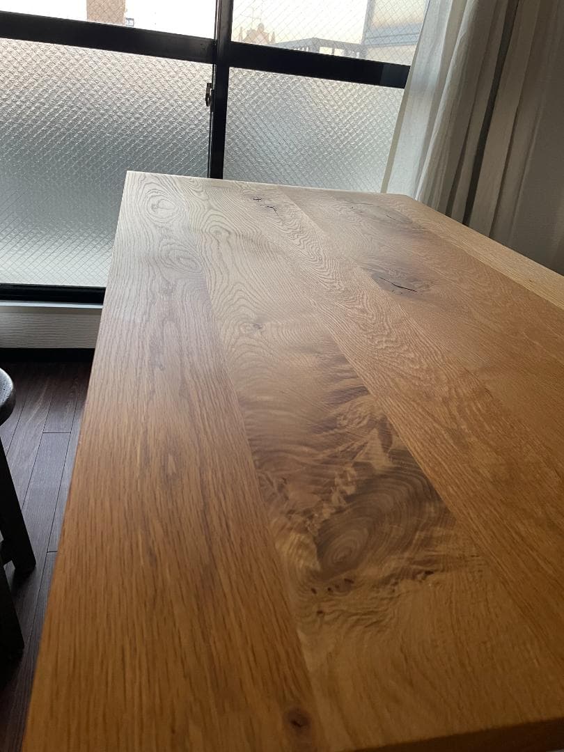無印良品　節有り オーク無垢材ダイニングテーブル 150