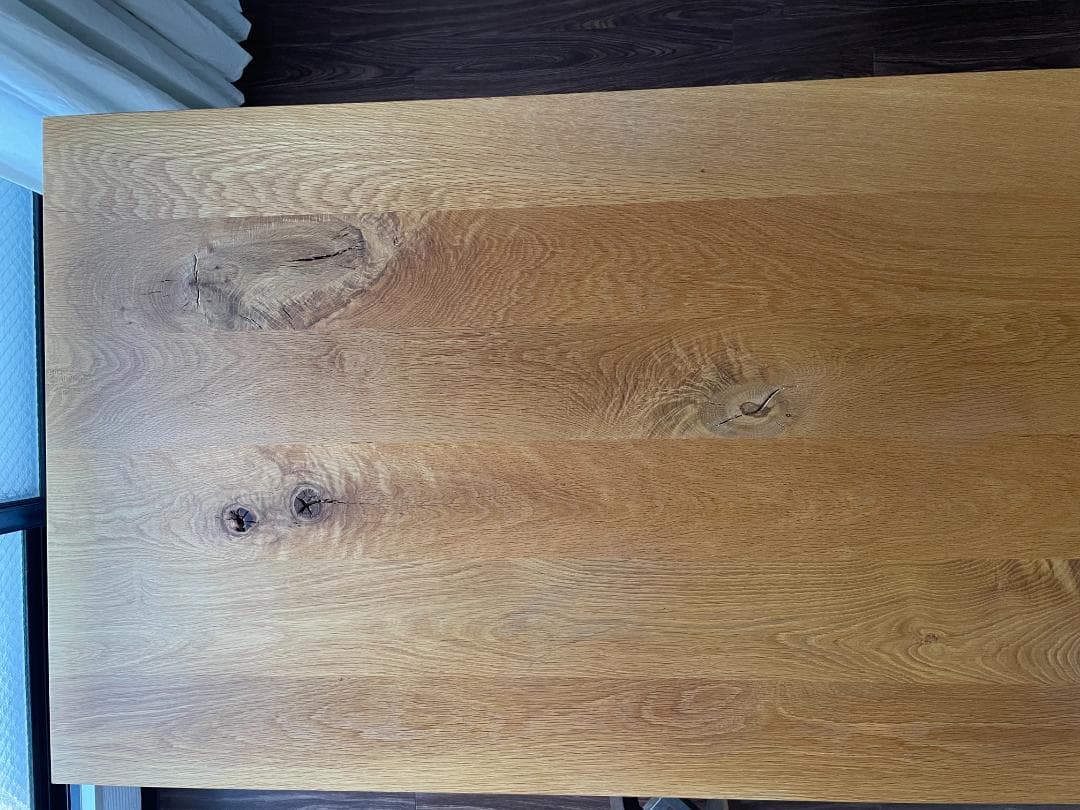 無印良品　節有り オーク無垢材ダイニングテーブル 150