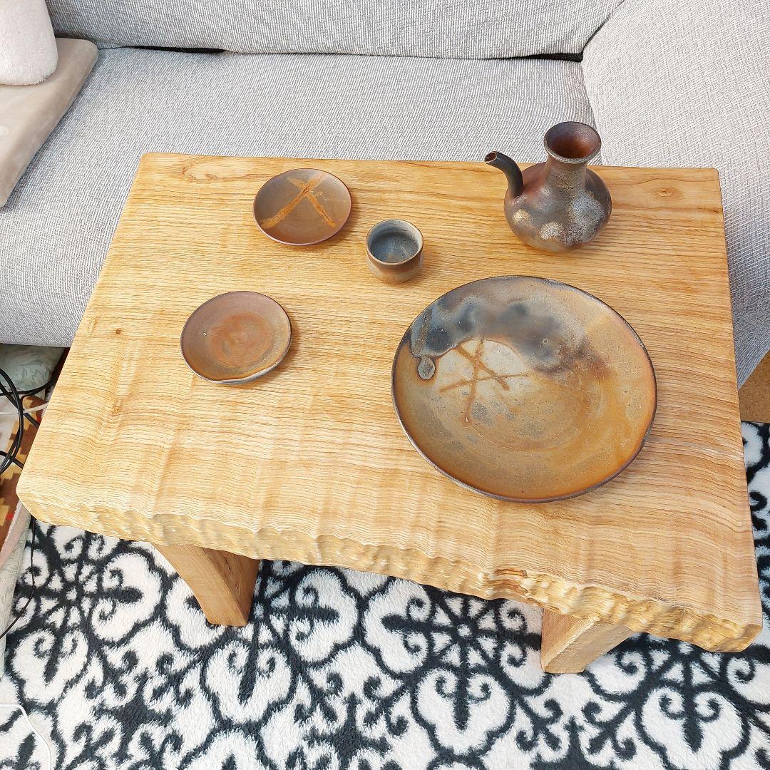 【樫木無垢材】ハンドメイドサイドテーブルorPCデスク