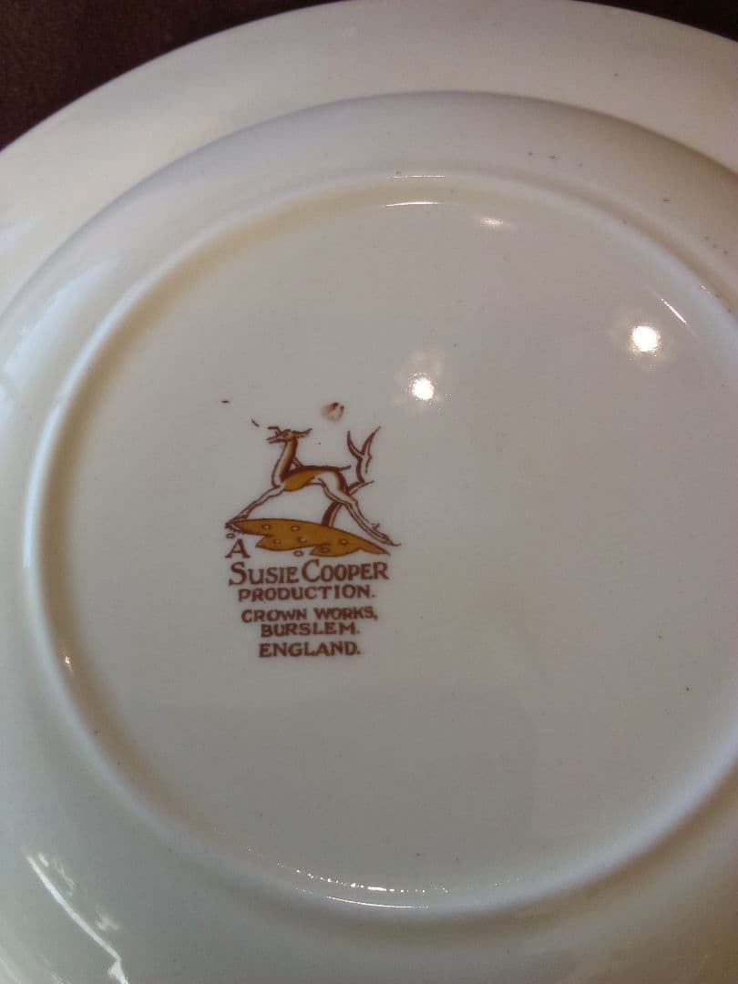 イギリス ス—ジ—•ク—パ― ス—プ皿 「ドレスデンスプレー」