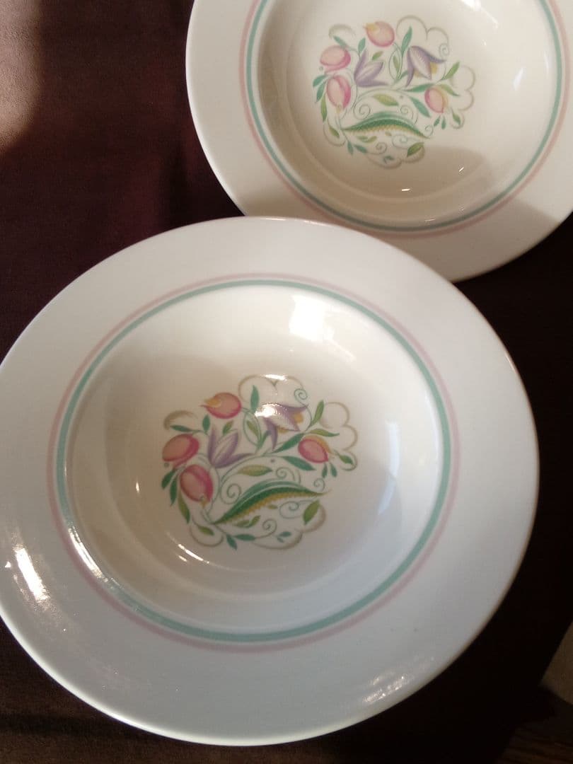 イギリス ス—ジ—•ク—パ― ス—プ皿 「ドレスデンスプレー」