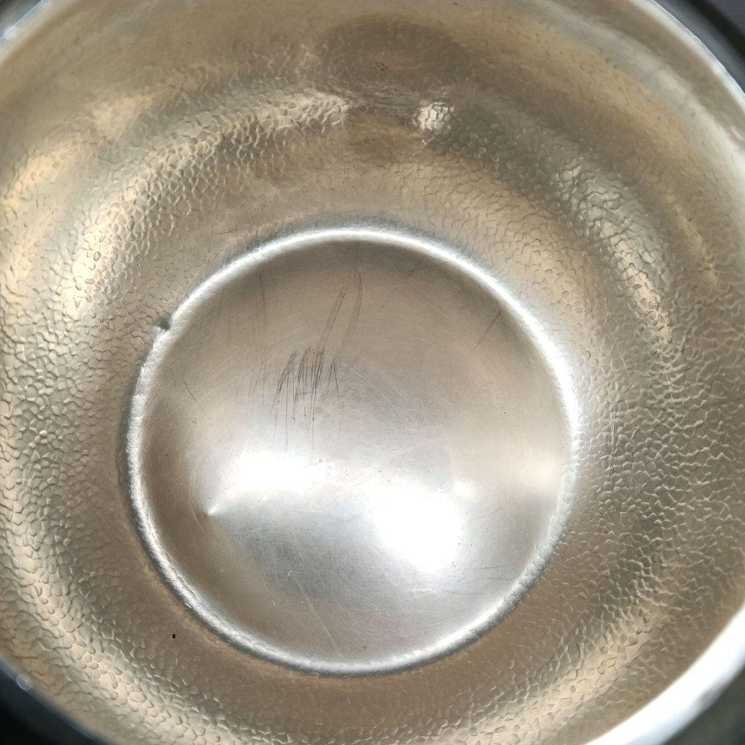 名品 秦蔵六 蔵六居造 槌目 純銀瓶 鉄提手 湯