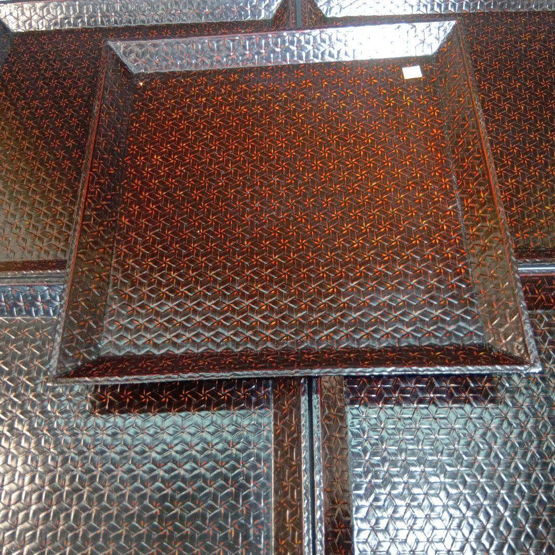 値下げ籃胎漆器　久留米(赤松製)懐石膳5枚