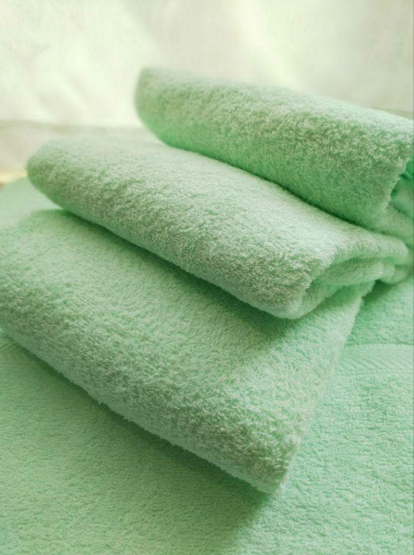 泉州タオル 800匁ライトグリーンバスタオルセット8枚入 タオル新品