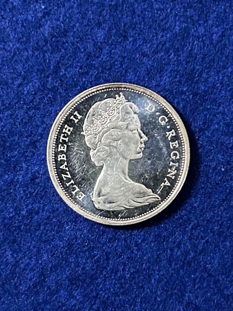 50セント銀貨 カナダ 1967年 オオカミ エリザベス2世 11.77g - メルカリ