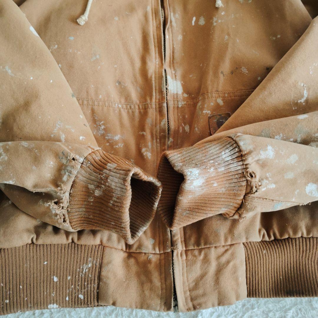 カーハート アクティブジャケット ペンキ L ブラウン キルティング