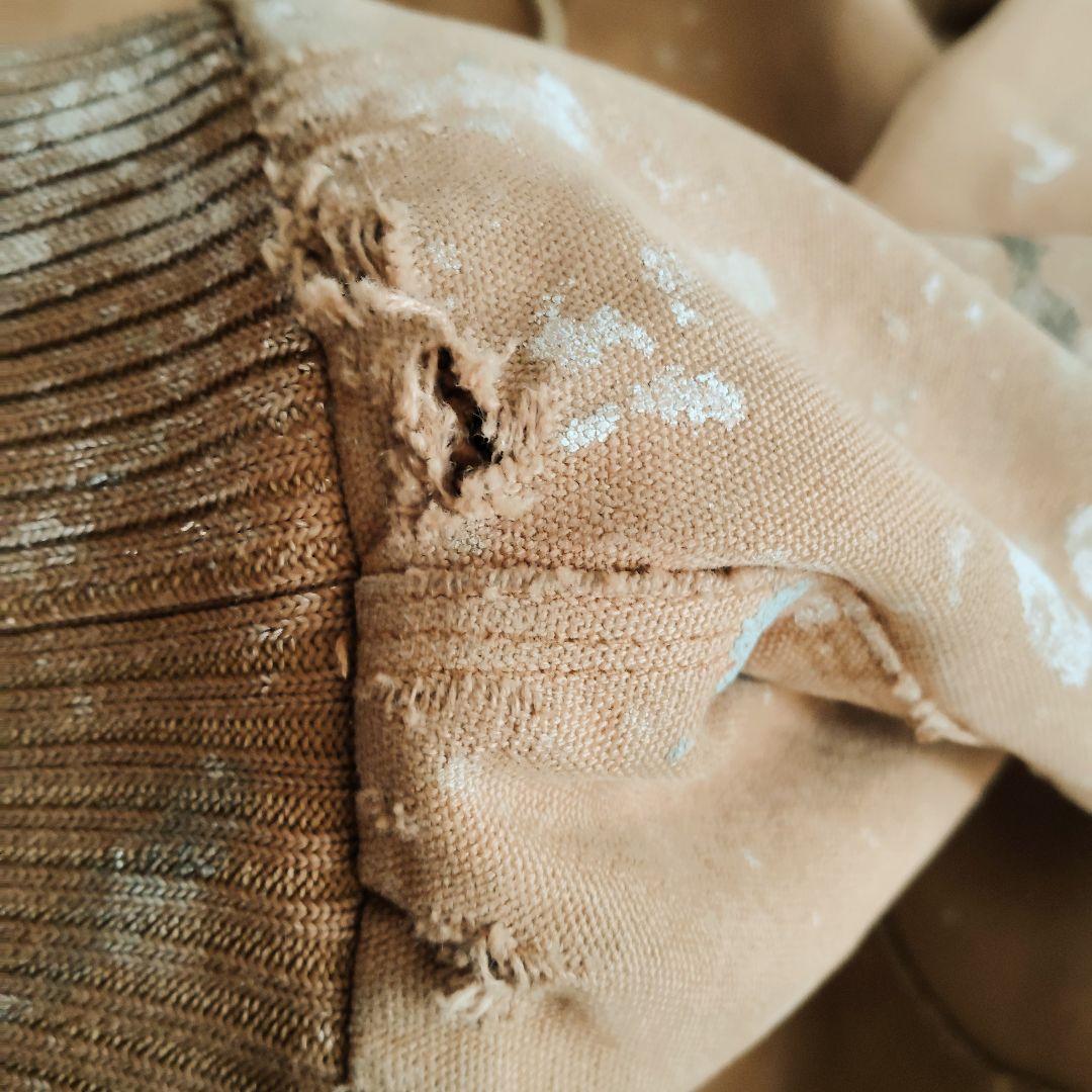 カーハート アクティブジャケット ペンキ L ブラウン キルティング