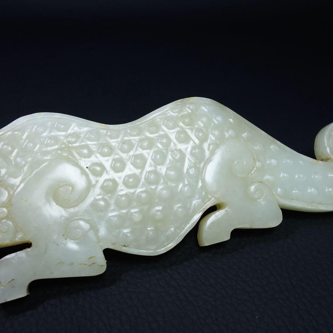 本玉 漢時代 和田玉 中国古美術 物語モチーフ図柄 時代物 お守り 極細工