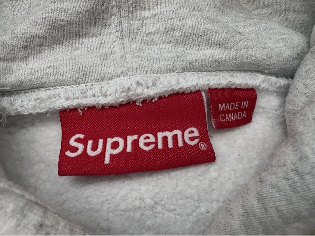 supreme シュプリーム パーカー トップス プルオーバー 裏起毛 グレー