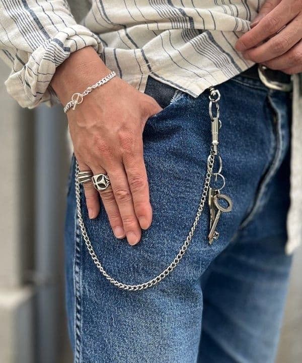 BEAMSビームスシルバー925SILVER925喜平チェーンブレスレット