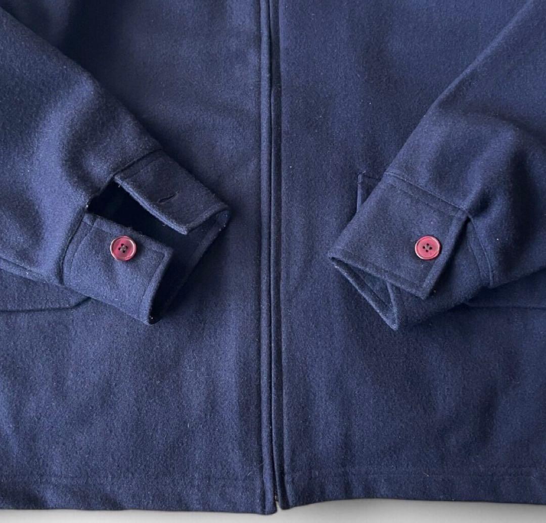 90s Stussy Wool Jacket Navy L ポーカーズ