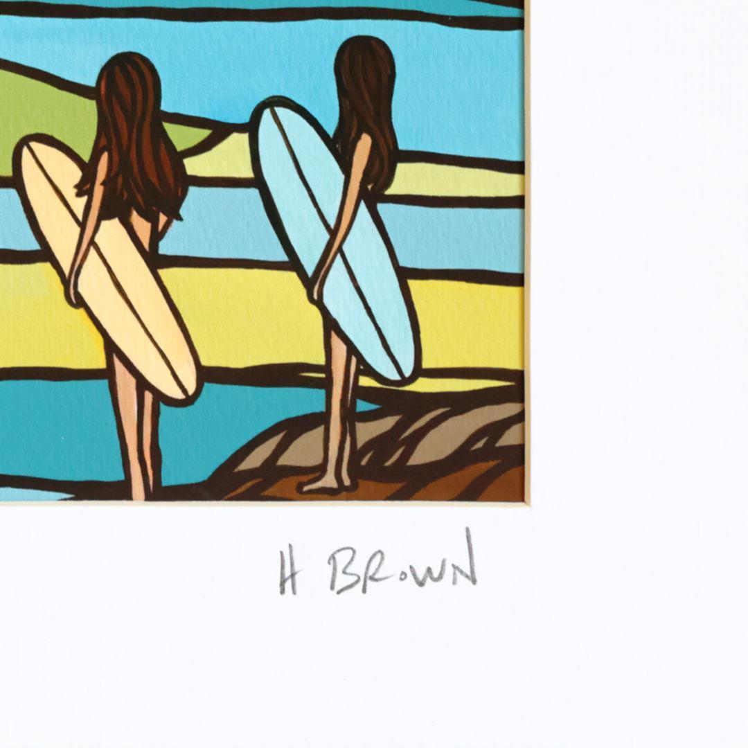 額付き ヘザー ブラウン 『 サウス ポイント 』約 330ｍｍ × 407ｍｍ