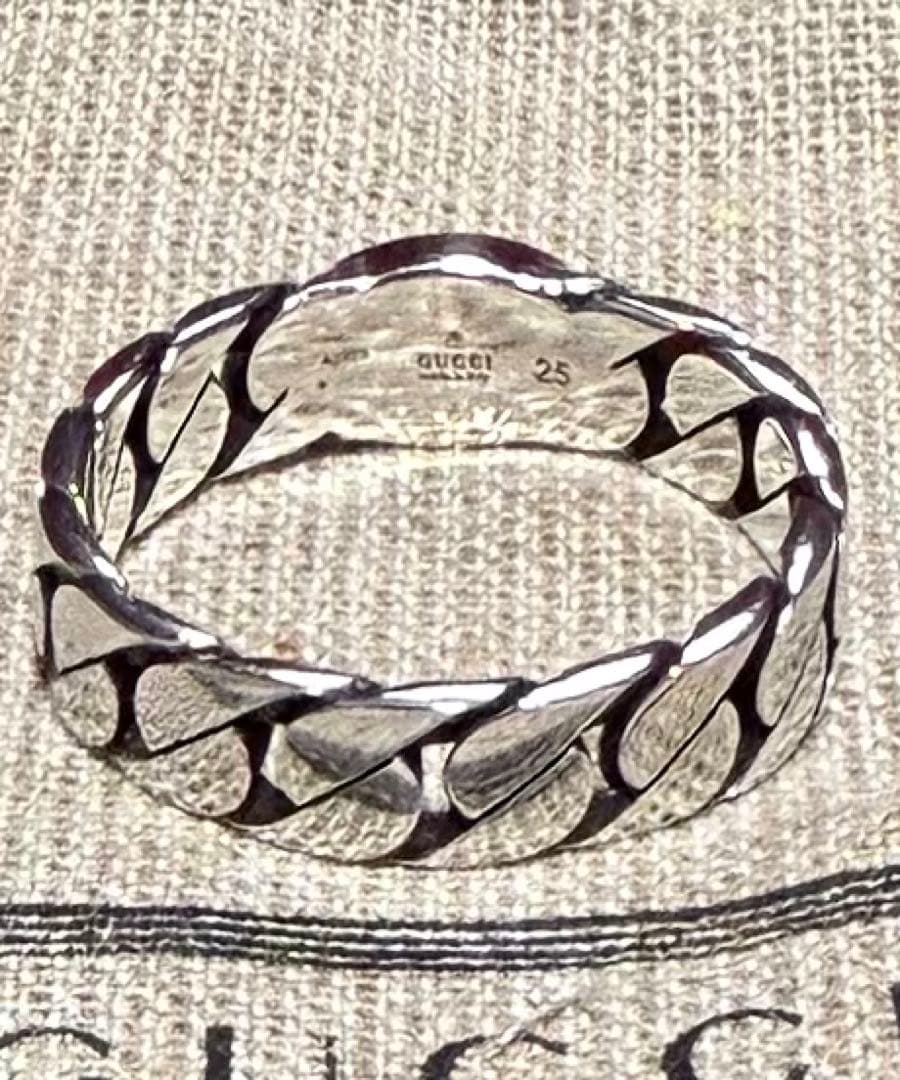 新品 GUCCI インターロッキングG シルバー925 リング 指輪 25号