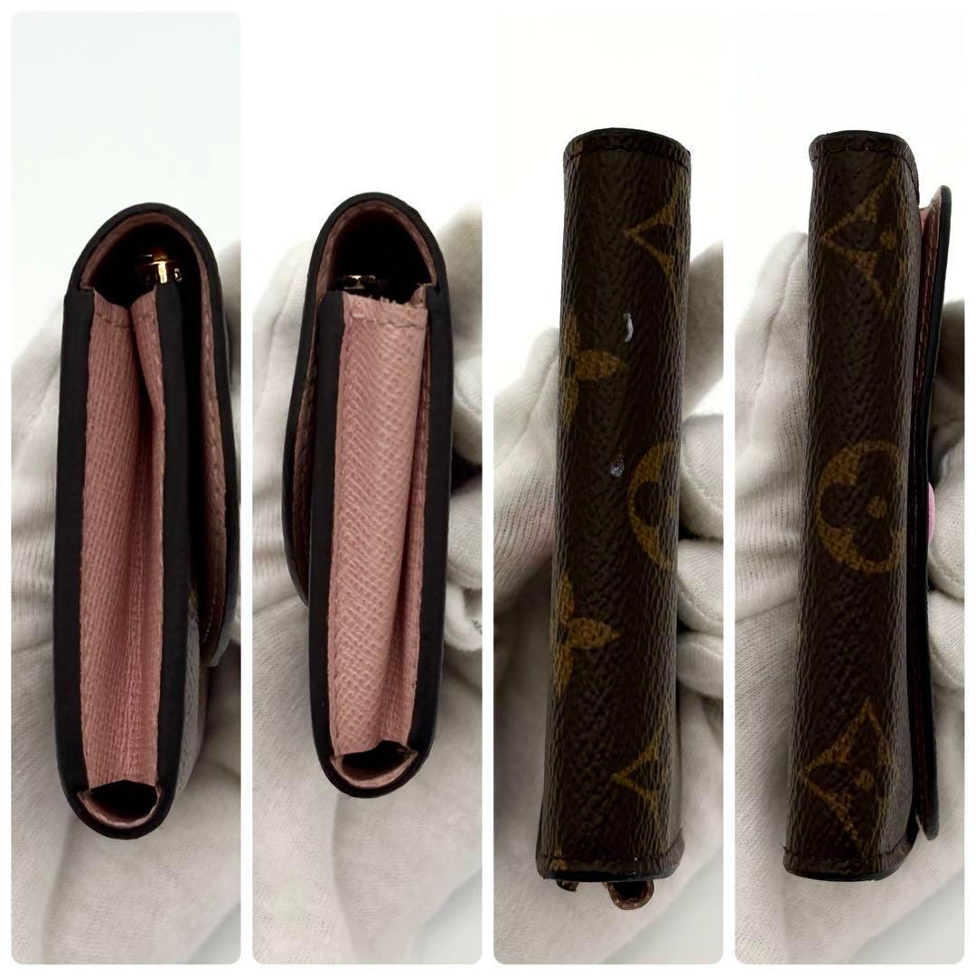 ルイヴィトン 折財布 モノグラム ローズバレリーヌ ポルトモネ ロザリ 1722