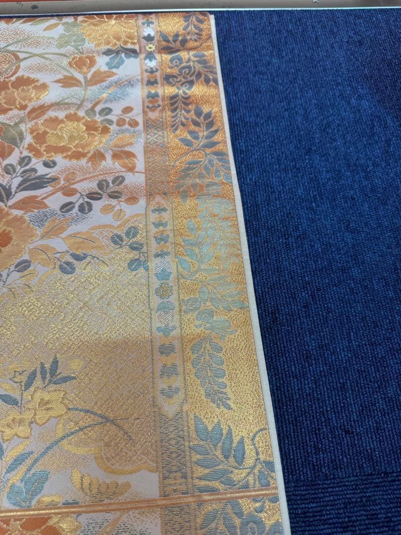 1930 袋帯 古代彫金紋 西陣織 金糸 高級上質上品 約440cm