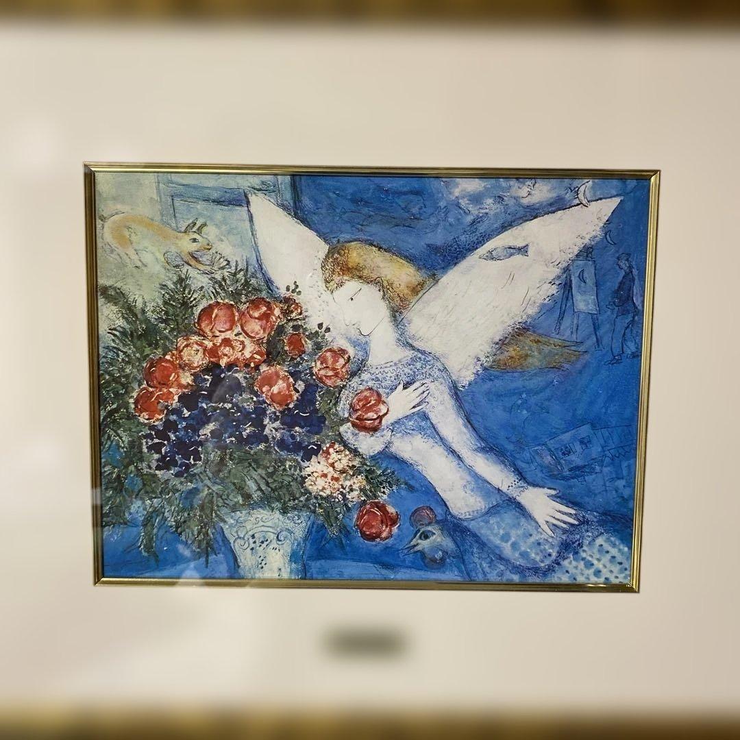 シャガール絵画 【ブルーエンジェル】50✖️43