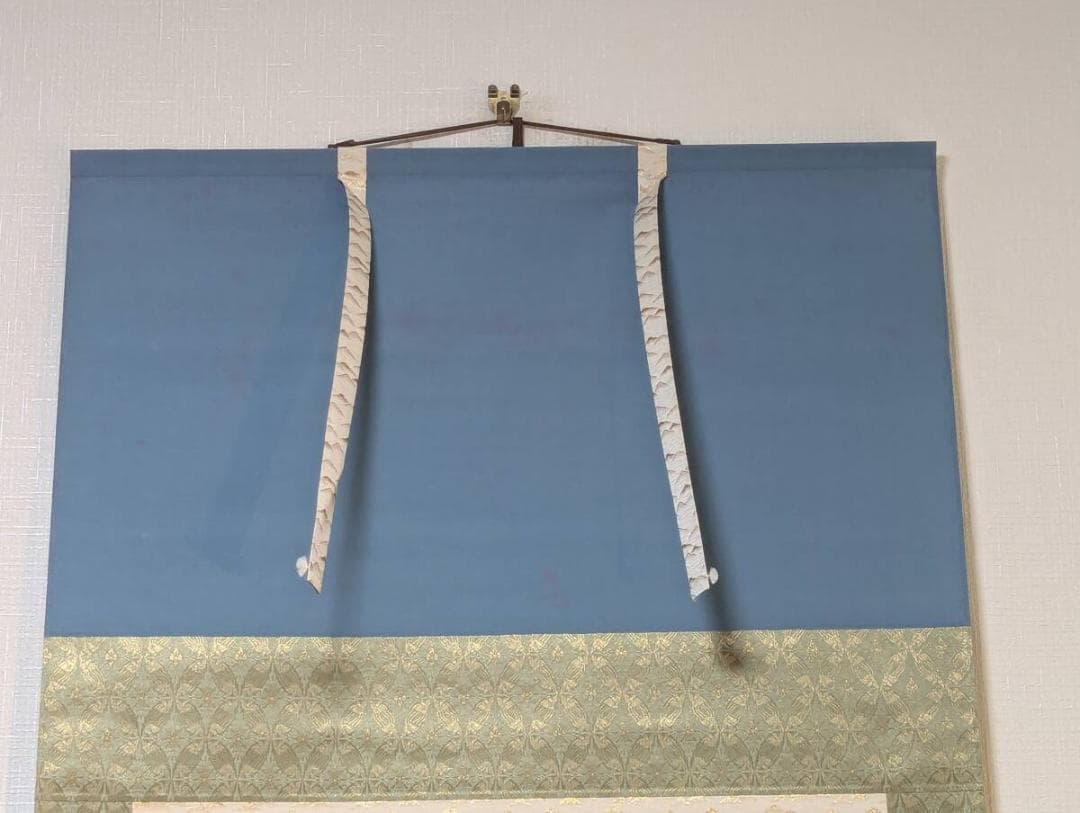 真作】【複製】掛軸 川合玉堂 工芸画 駒ケ岳 山の静寂 箱入 S109