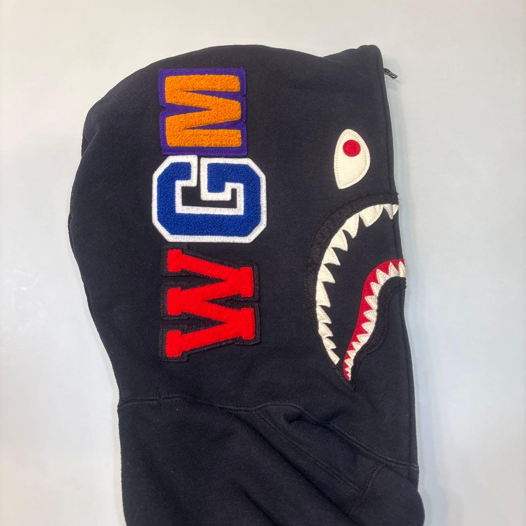 A Bathing Ape シャークデザイン パーカー Sサイズ ブラック