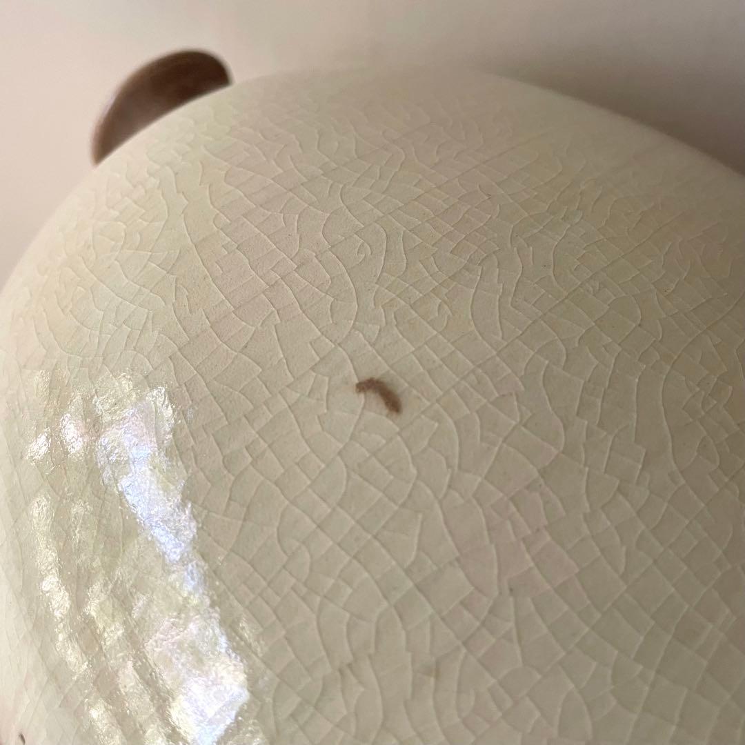 白磁鉄絵魚文扁壺 刷毛目 金九漢 韓国美術 李朝写し 絵唐津 高麗 三