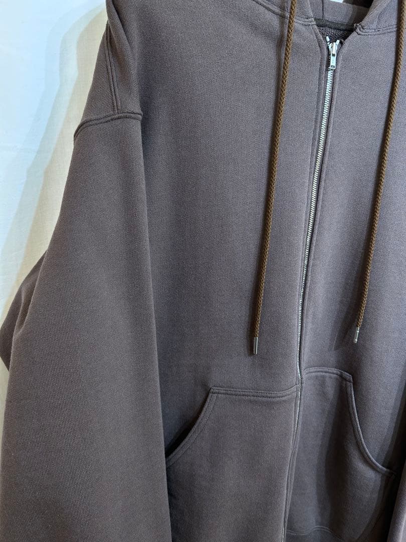 新品未使用 FUJI コットン ジップアップ フーディー ブラウン size5