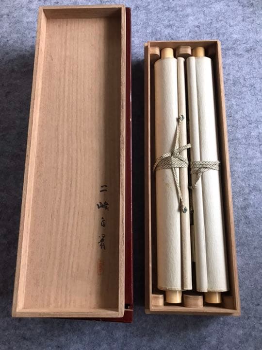 掛け軸　「君子五品　珍果拾遺」　設色水墨画　肉筆画　書斎飾り