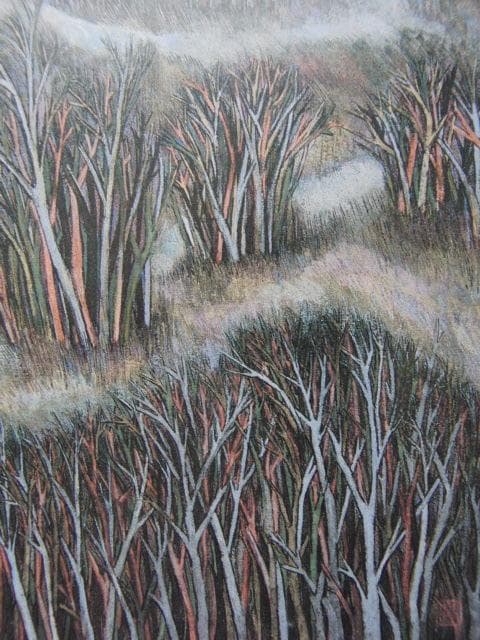 香川亮、【風の銀林】、希少な額装用画集より、新品額装付