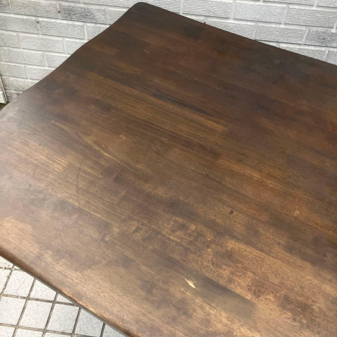 北欧レトロ カリモク ルスティック 大型 木製ダイニングテーブル ビンテージ