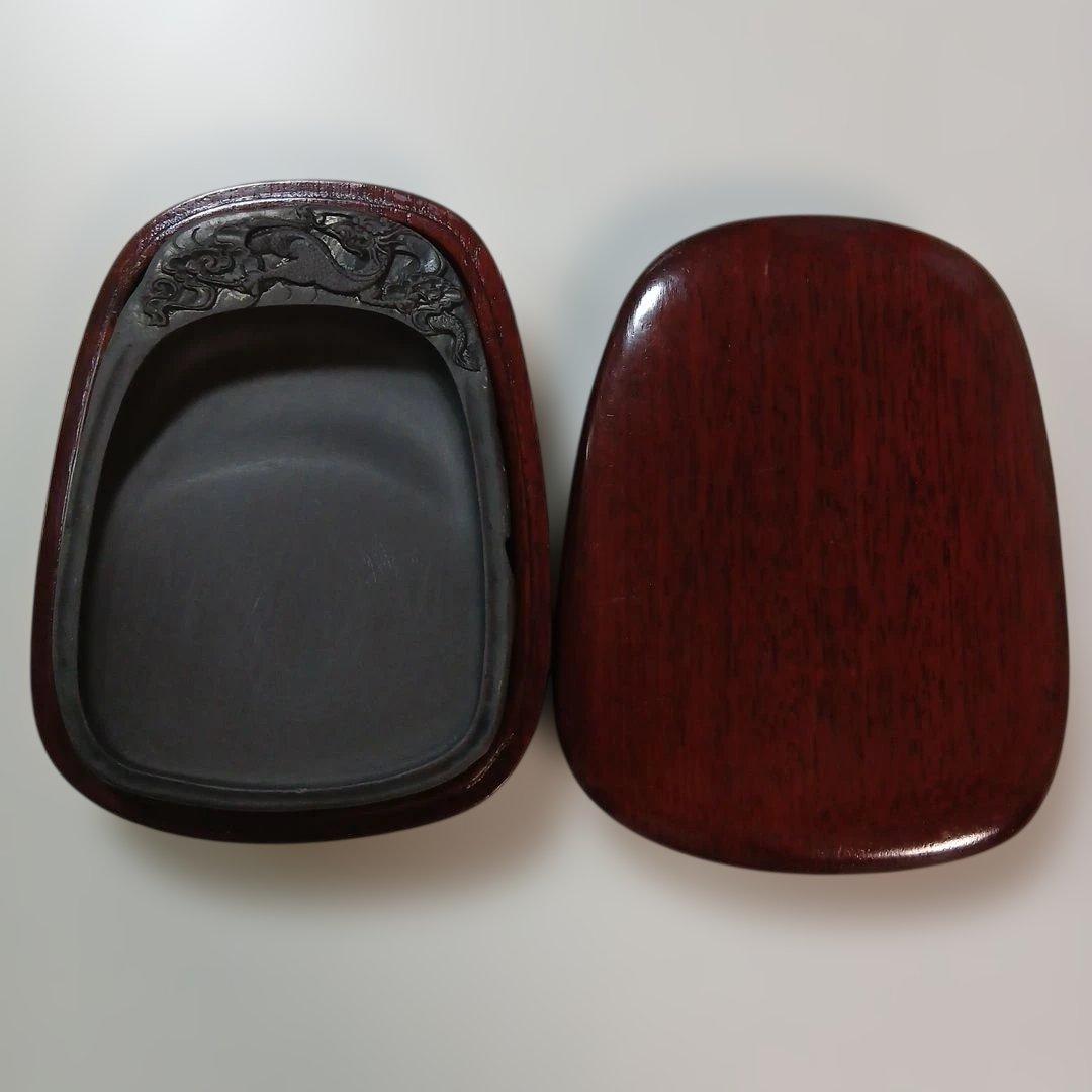 端渓硯 龍彫刻入り 木箱付き - メルカリ