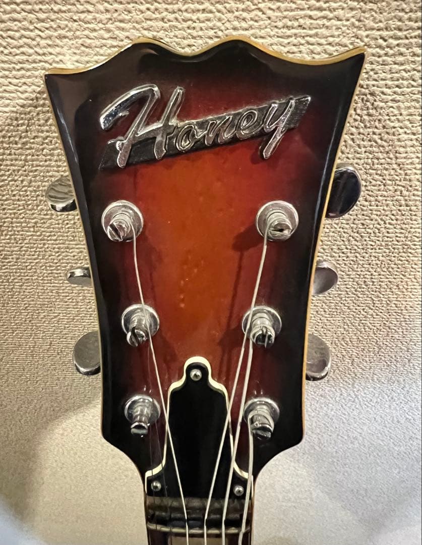 ジャンク 希少個体 左利き用 国産ビザールギター Honey製 1960代年製
