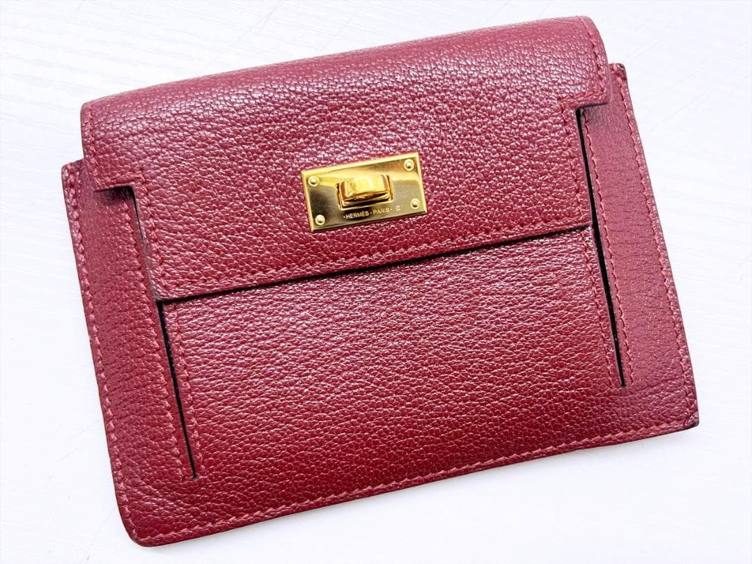 美品　HERMES　エルメス　ケリーポケット　シェーブル　Ｙ　財布　ケース