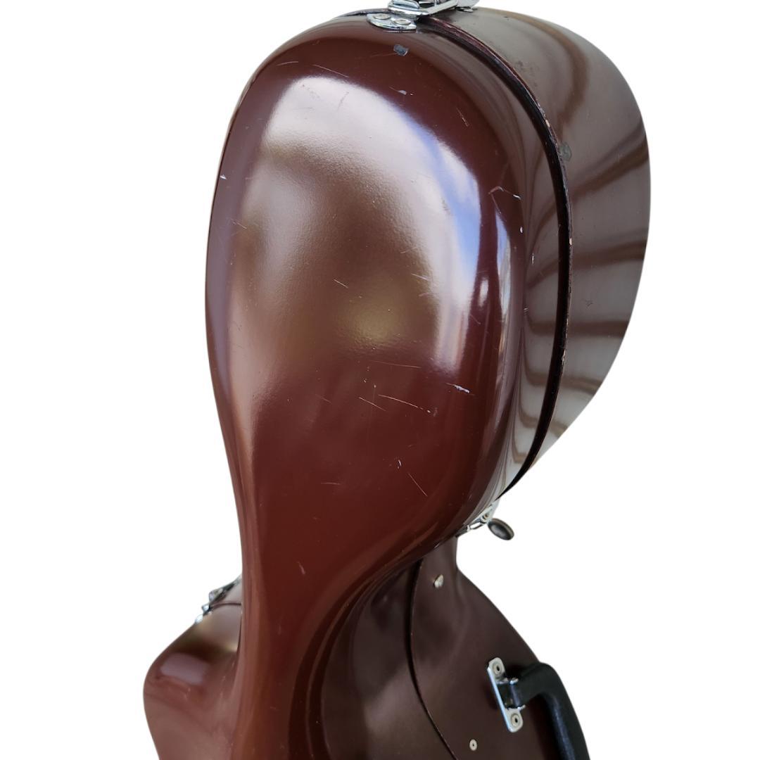 チェロ用ハードケース ブラウン 傷有 金具調整可 ストラップ付