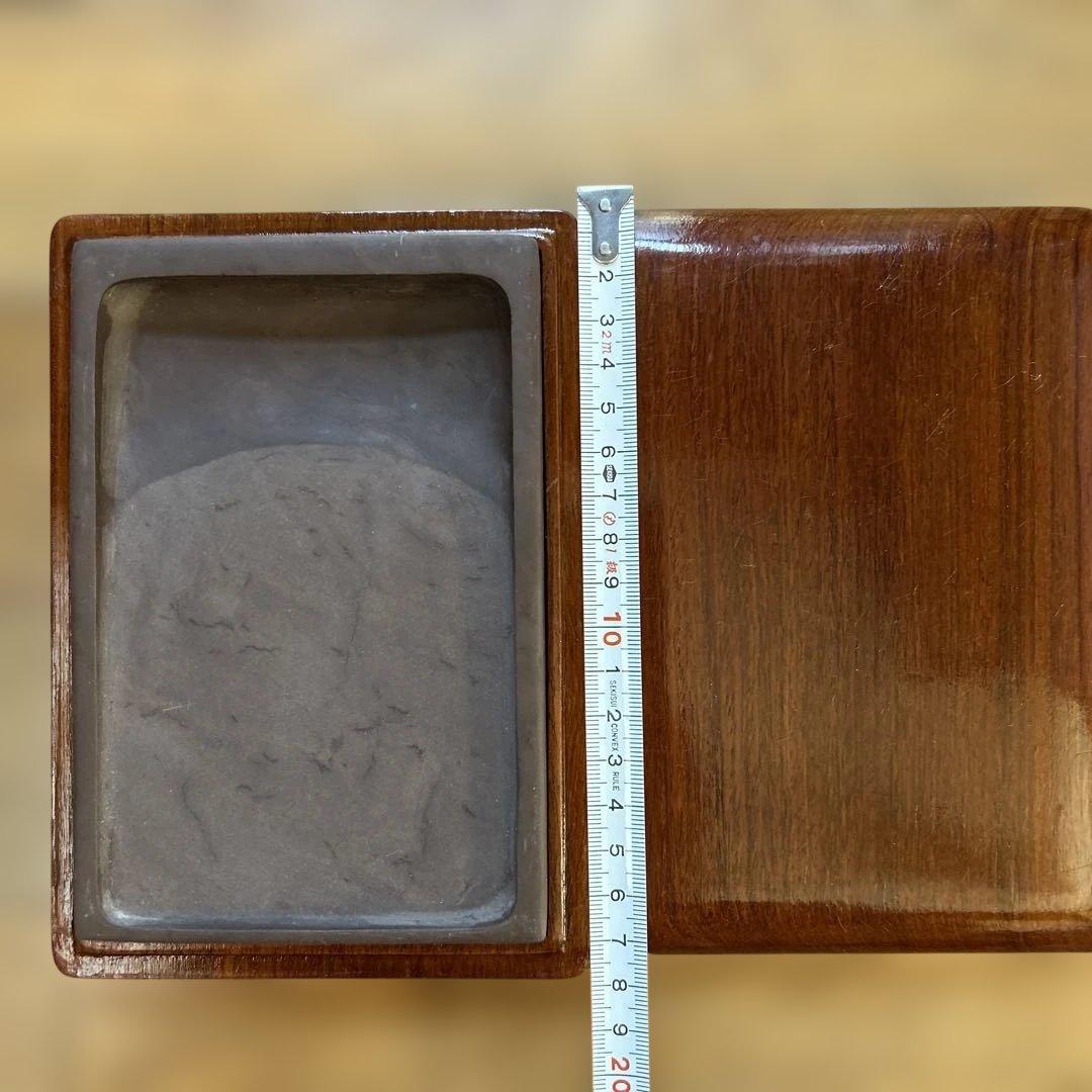 中国骨董大きめ端州石 【中国端渓麻子坑細工彫刻双鳳菊花図貴重紫端古