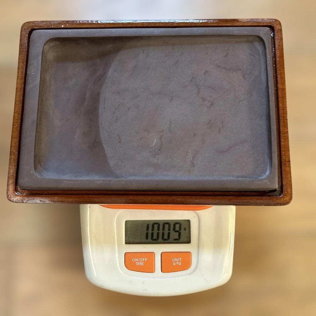 中国骨董大きめ端州石 【中国端渓麻子坑細工彫刻双鳳菊花図貴重紫端古