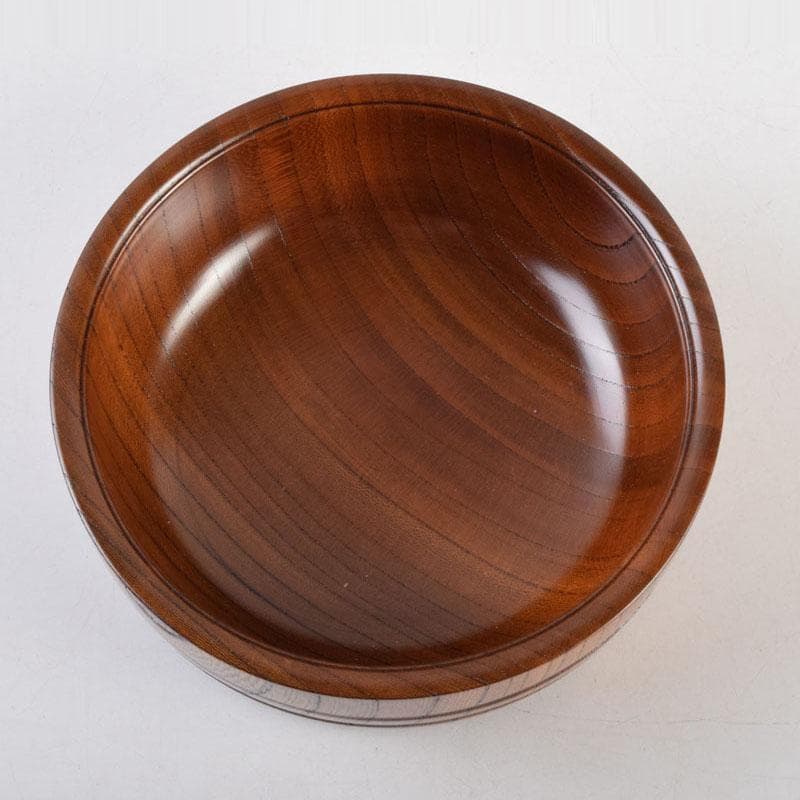 茶道具　山中漆器　挽物師　平田秋平作　欅変り筋　菓子鉢　共布共箱　V　9020