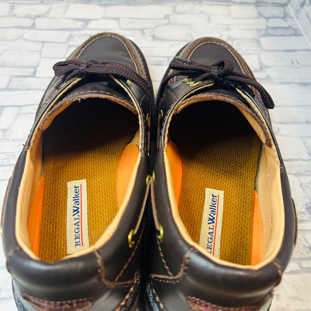 未使用級 Regal Walker 3アイレットモカ 604 ブラウン 25.5