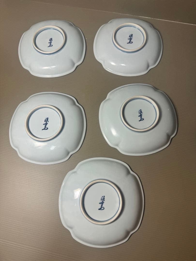 2072 源右衛門窯 染錦椿絵 皿5客 湯呑5客の通販はau PAY マーケット